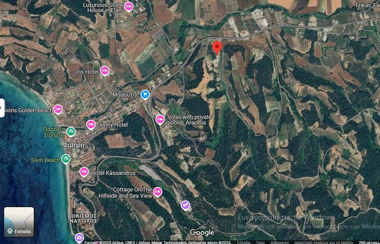 Halkidiki, Siviri (Kasandra) — građevinski plac 4.142 m²