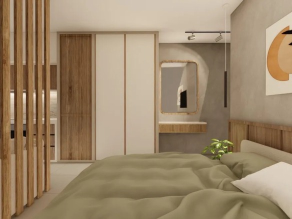 Nea Kalikratija, Halkidiki — namešten studio, 100 m od mora | €95.000