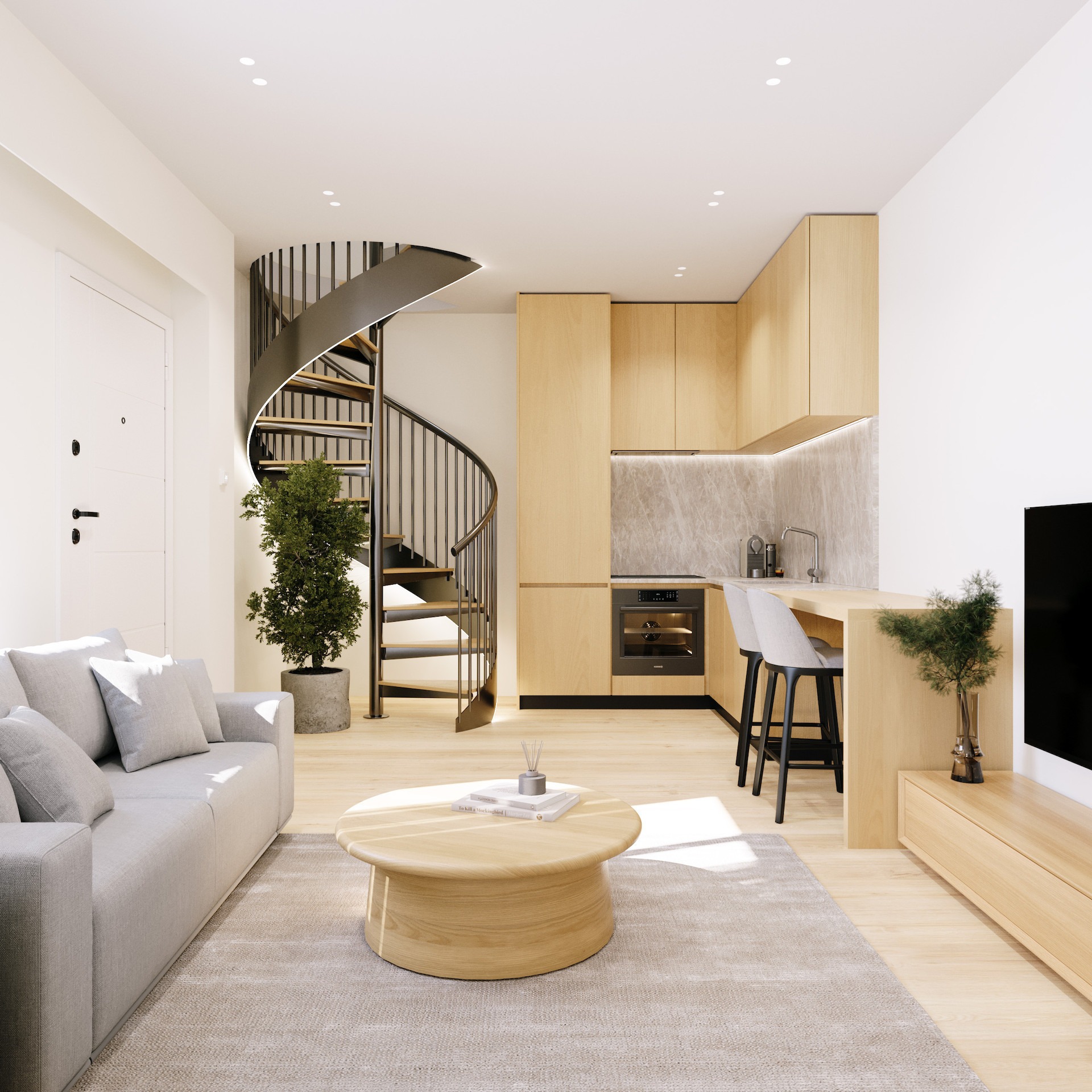 Atina, Elliniko — renoviran namešten mezonet | GOLDEN VISA | €300.000