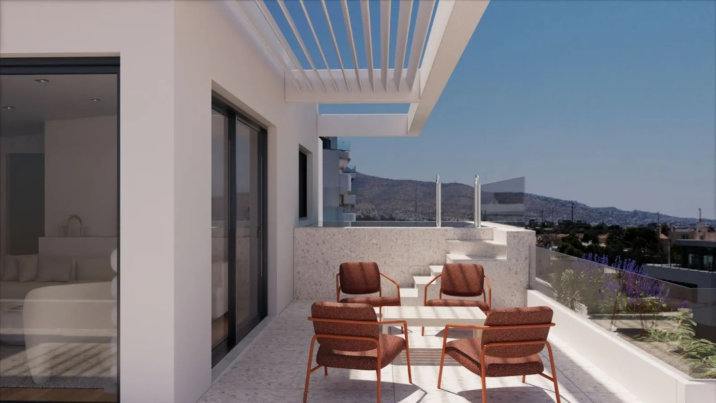 Atina, Glifada (Rivijera) — dvosoban stan sa bazenom, pogled na more (116 m²) | €1.280.000