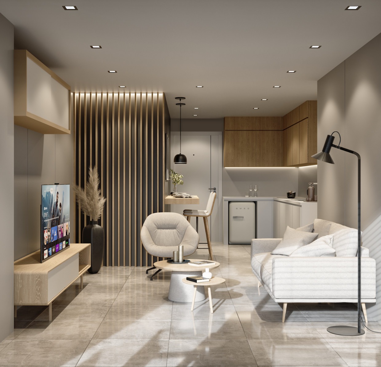 koukaki-1620-3 Atina, Koukaki — namešten studio u izgradnji (26 m²) | €165.000