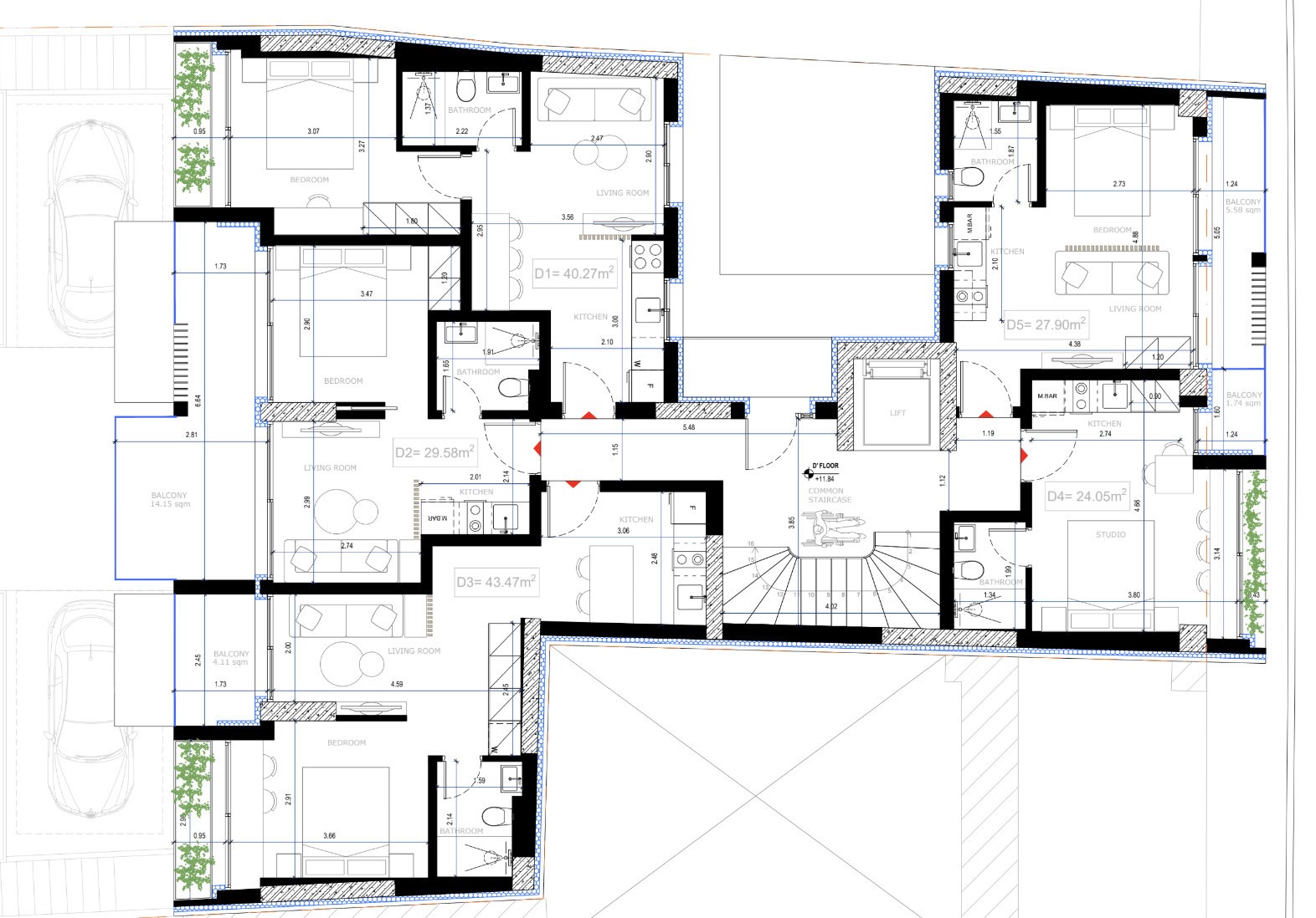 Atina, Koukaki — namešten jednosoban stan u izgradnji (43 m²) | €285.000