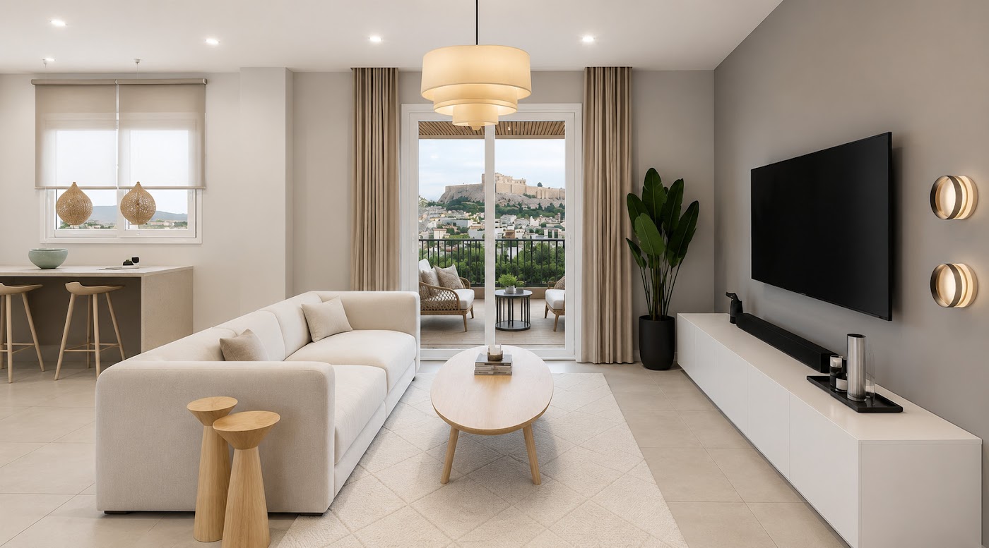 Atina, Metaxourgeio — renoviran namešten dvosoban stan (52 m²) | GOLDEN VISA | €250.000